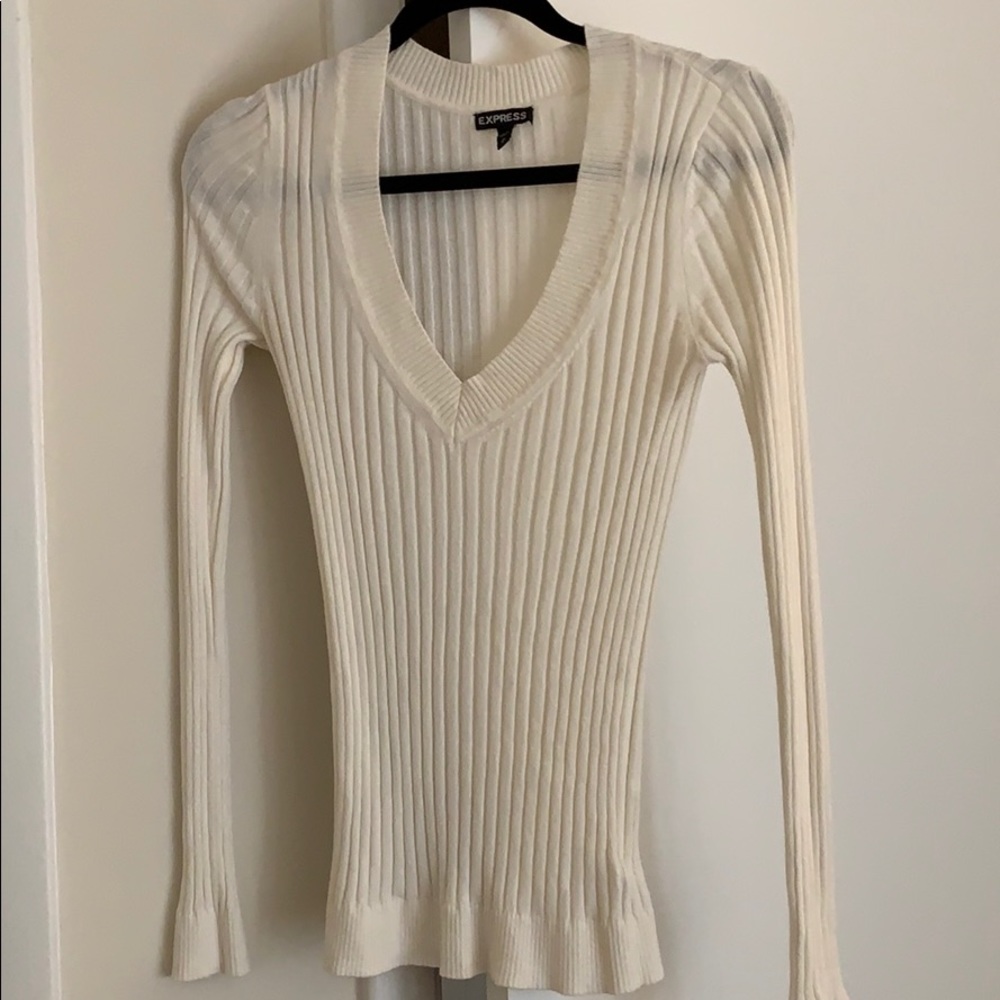Express light sweater off-white